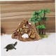 Real Jewelry Tower Decoration Pipe Decoration Reptile Decoration Resin Crafts Lingerie Fish Hidden Shelter Fish Tank Underwater Landscape Decoration Resin Craft Gold Gems